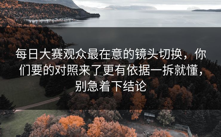 每日大赛观众最在意的镜头切换，你们要的对照来了更有依据一拆就懂，别急着下结论